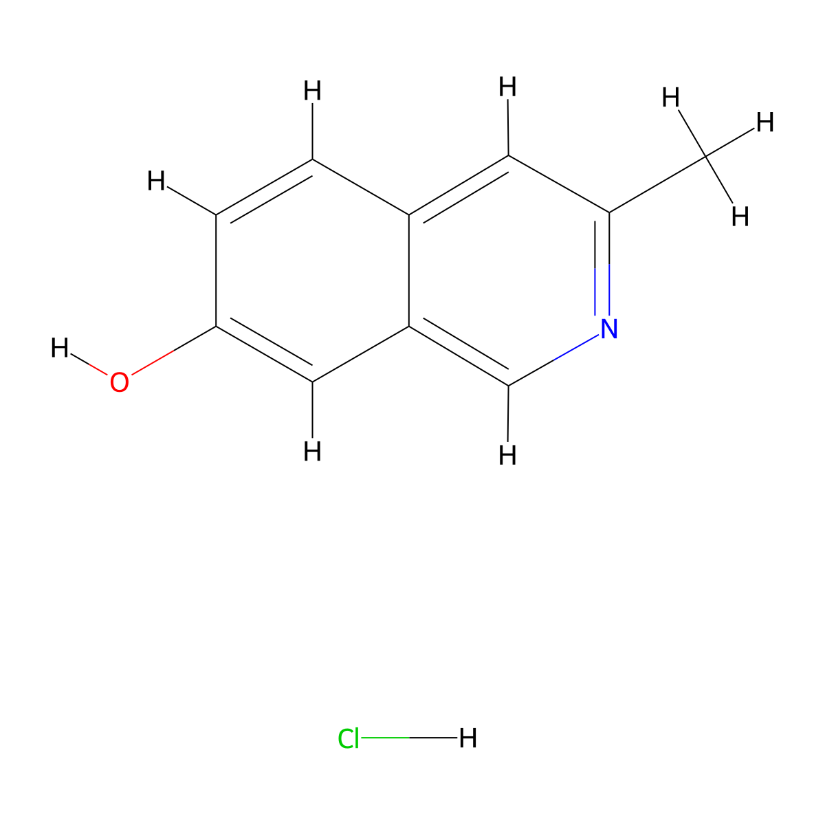 3-Methylisoquinolin-7-ol hydrochloride molecular structure, CAS 2680543-10-4