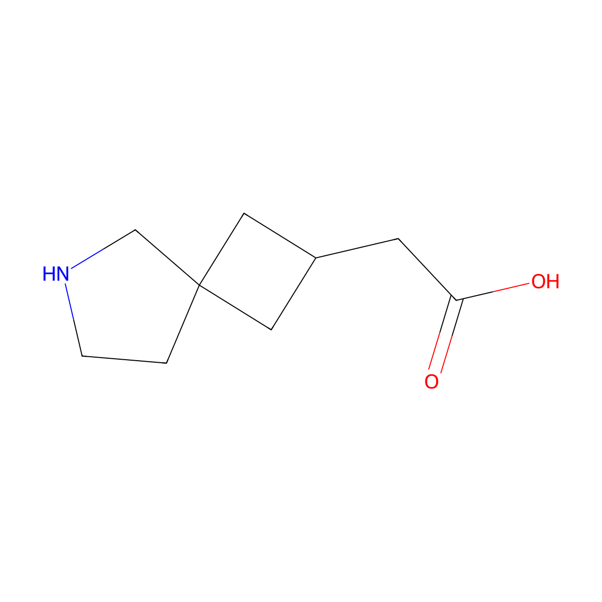 2-{6-Azaspiro[3.4]octan-2-yl}acetic acid molecular structure, CAS 2680543-23-9