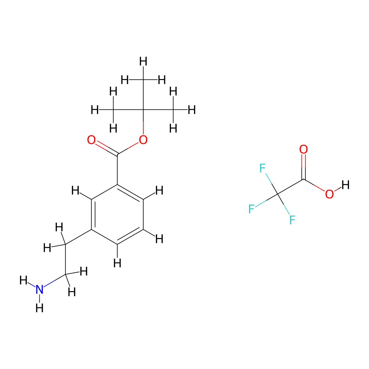 Tert-butyl 3-(2-aminoethyl)benzoate; trifluoroacetic acid molecular structure, CAS 2680543-28-4
