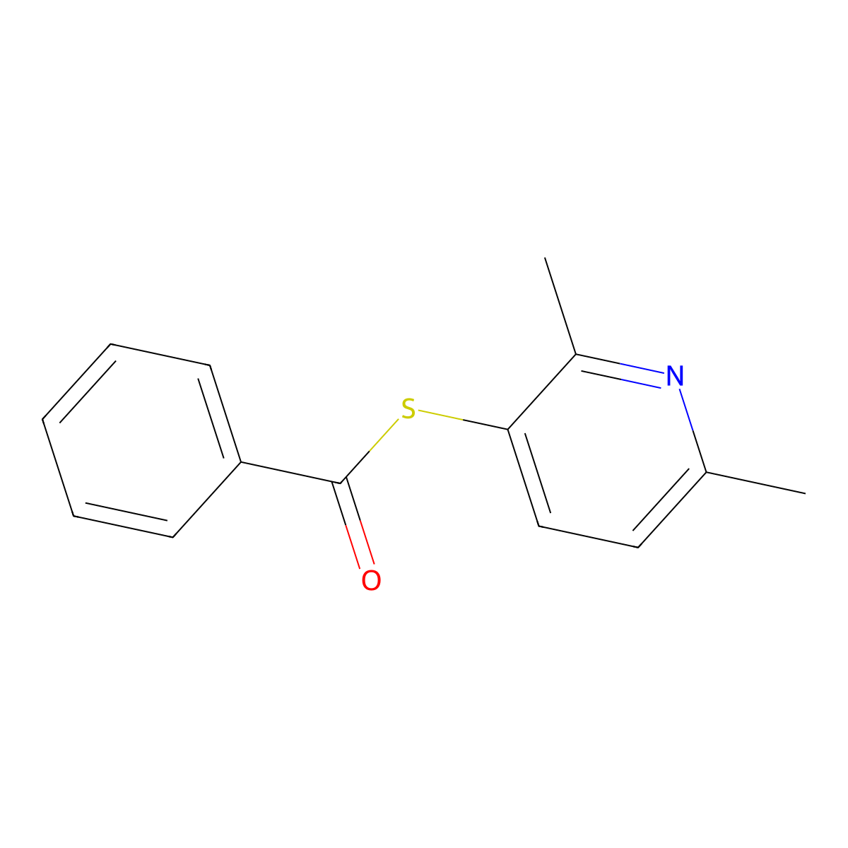[(2,6-Dimethylpyridin-3-yl)sulfanyl](phenyl)methanone molecular structure, CAS 2680543-38-6