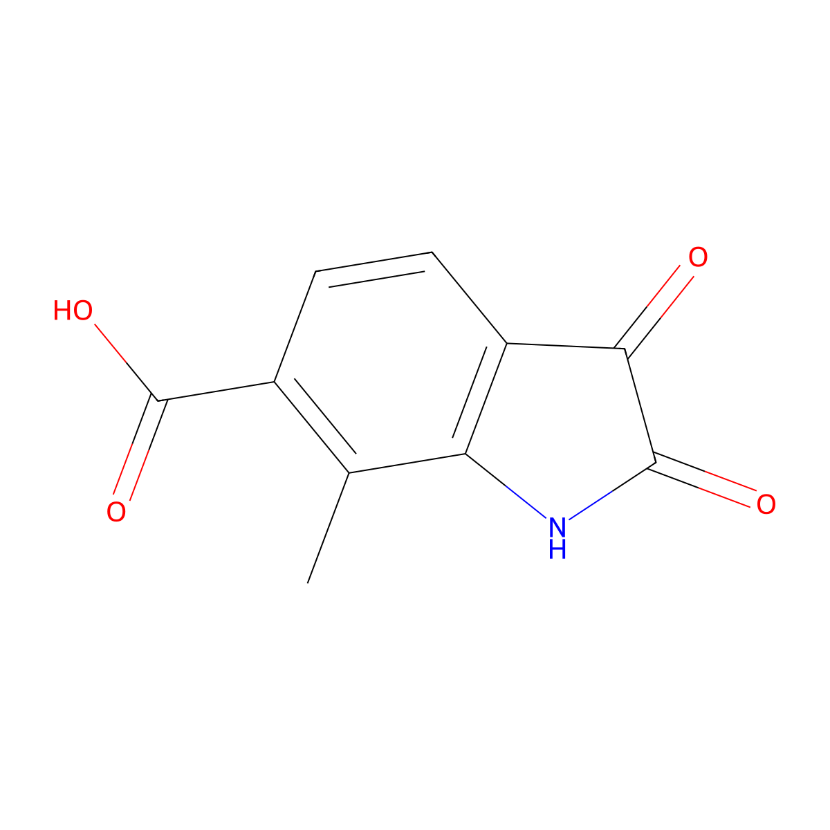 7-Methyl-2,3-dioxo-2,3-dihydro-1H-indole-6-carboxylic acid molecular structure, CAS 2680543-45-5