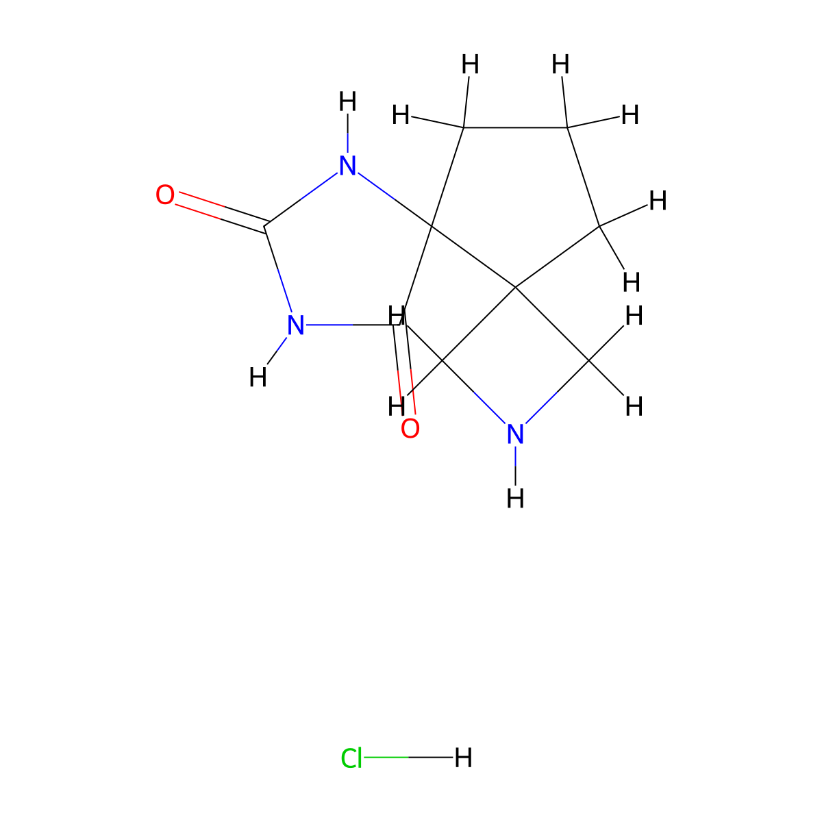 2,6,8-Triazadispiro[3.0.4^{5}.3^{4}]dodecane-7,9-dionehydrochloride molecular structure, CAS 2680543-52-4