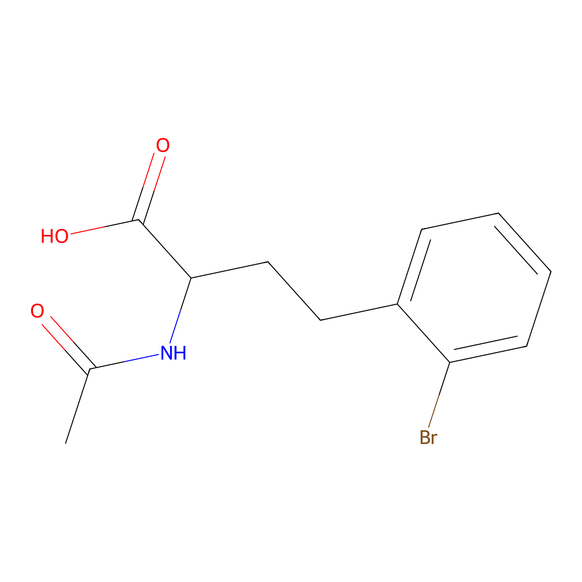 4-(2-Bromophenyl)-2-acetamidobutanoic acid molecular structure, CAS 2680544-59-4
