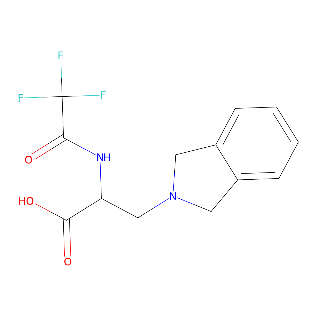 3-(2,3-dihydro-1H-isoindol-2-yl)-2-(2,2,2-trifluoroacetamido)propanoic acid molecular structure, CAS 2680544-62-9