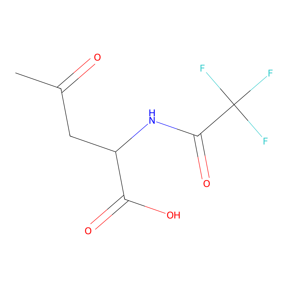 4-Oxo-2-(2,2,2-trifluoroacetamido)pentanoic acid molecular structure, CAS 2680544-66-3