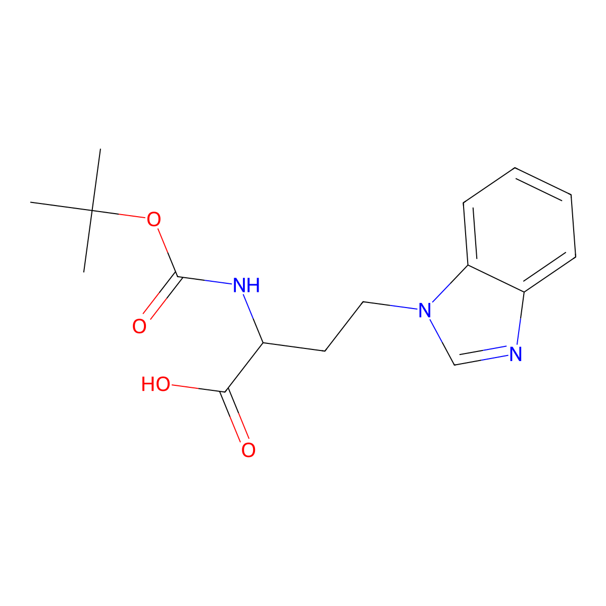 4-(1H-1,3-benzodiazol-1-yl)-2-{[(tert-butoxy)carbonyl]amino}butanoic acid molecular structure, CAS 2680544-84-5