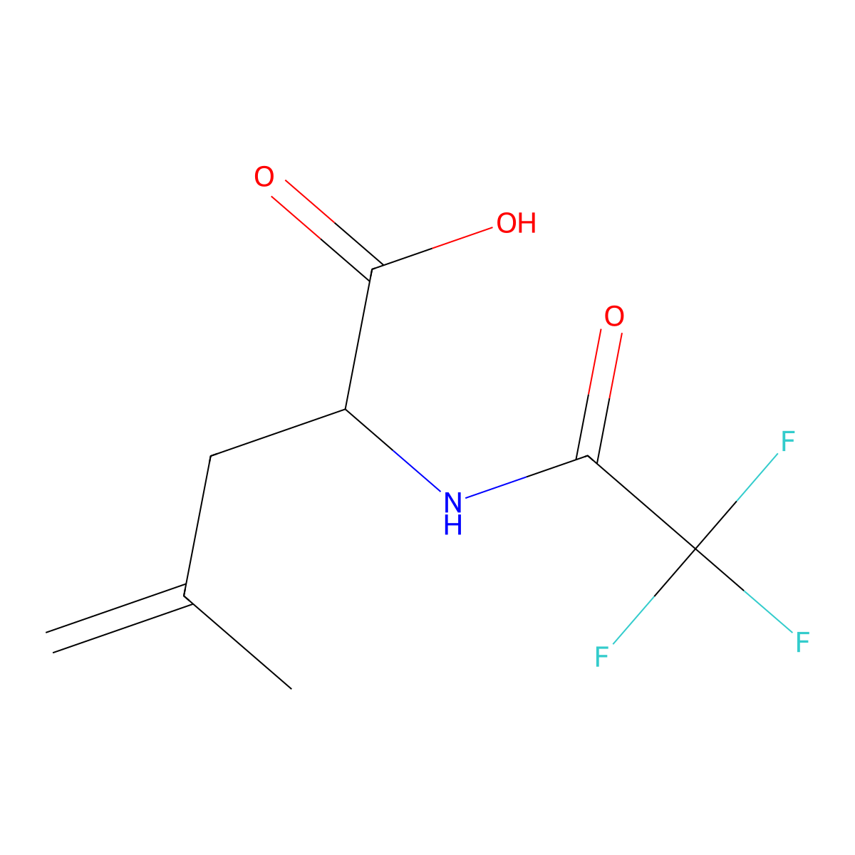 4-Methyl-2-(2,2,2-trifluoroacetamido)pent-4-enoic acid molecular structure, CAS 2680544-86-7
