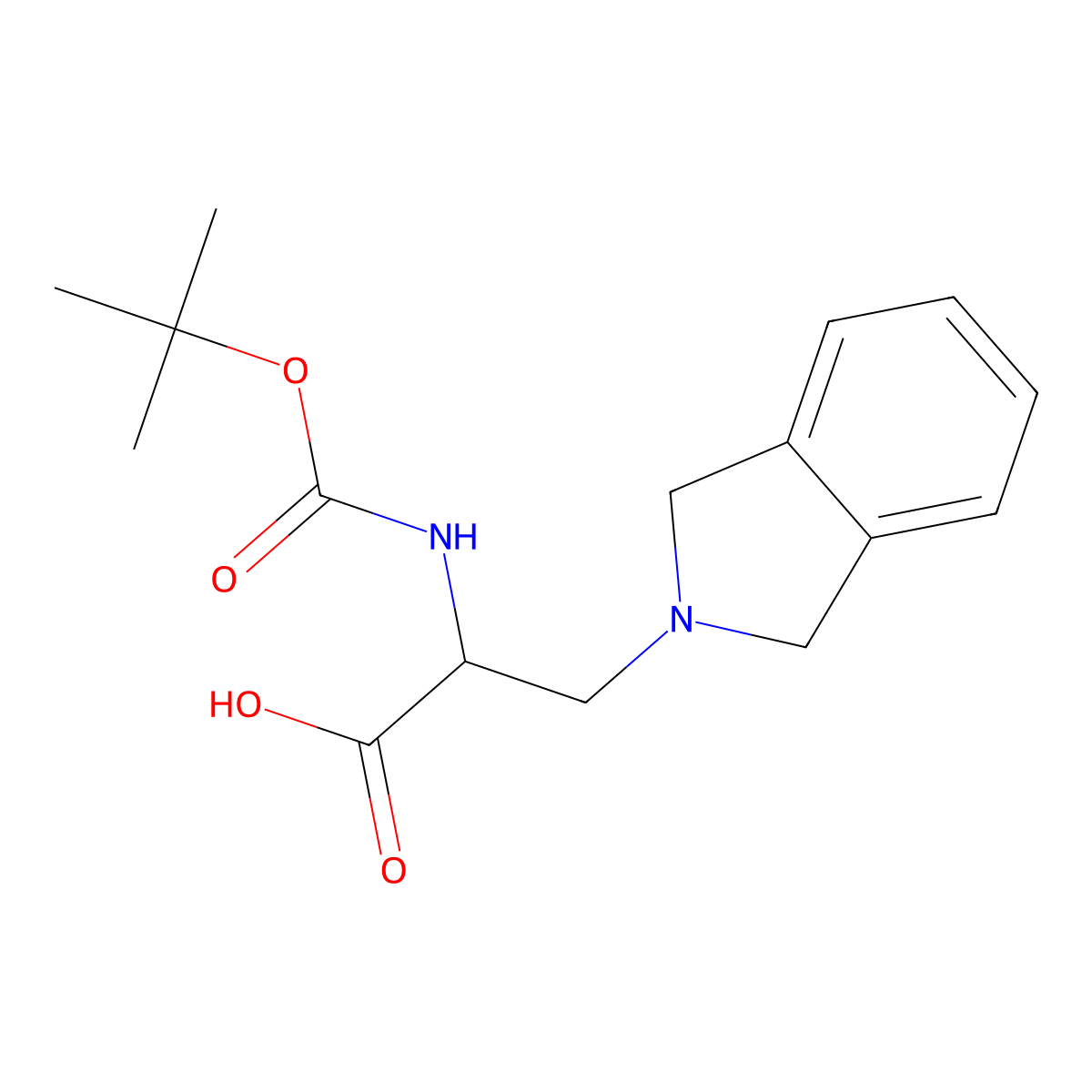 2-{[(tert-butoxy)carbonyl]amino}-3-(2,3-dihydro-1H-isoindol-2-yl)propanoic acid molecular structure, CAS 2680545-41-7