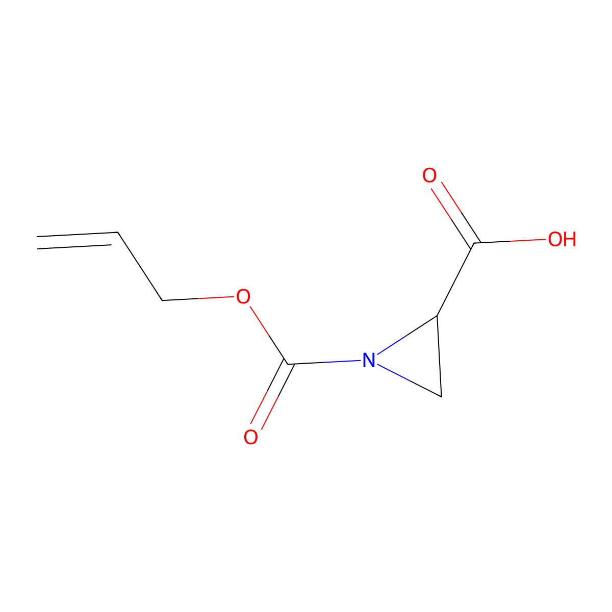 1-[(Prop-2-en-1-yloxy)carbonyl]aziridine-2-carboxylic acid molecular structure, CAS 2680545-52-0