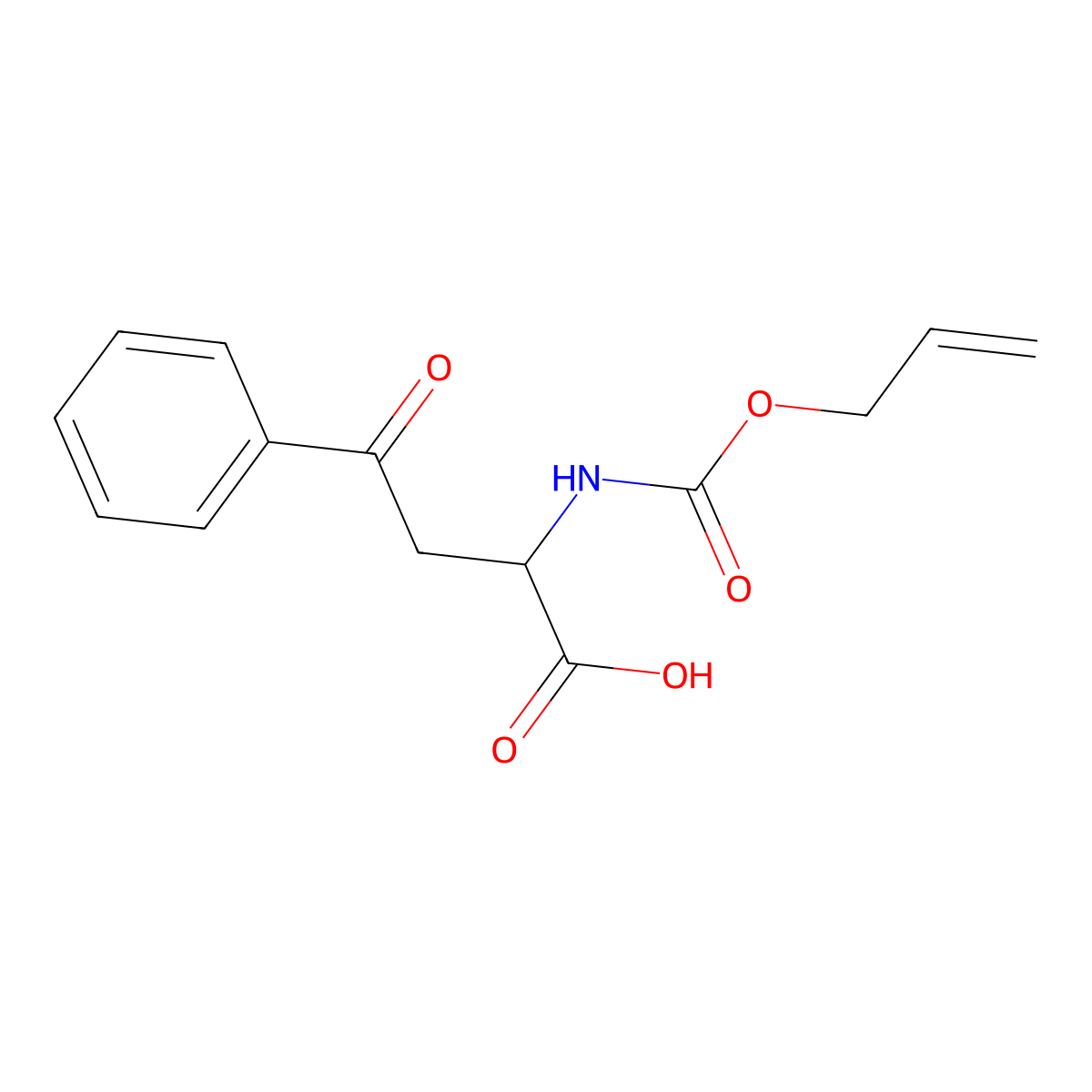 4-Oxo-4-phenyl-2-{[(prop-2-en-1-yloxy)carbonyl]amino}butanoic acid molecular structure, CAS 2680545-57-5