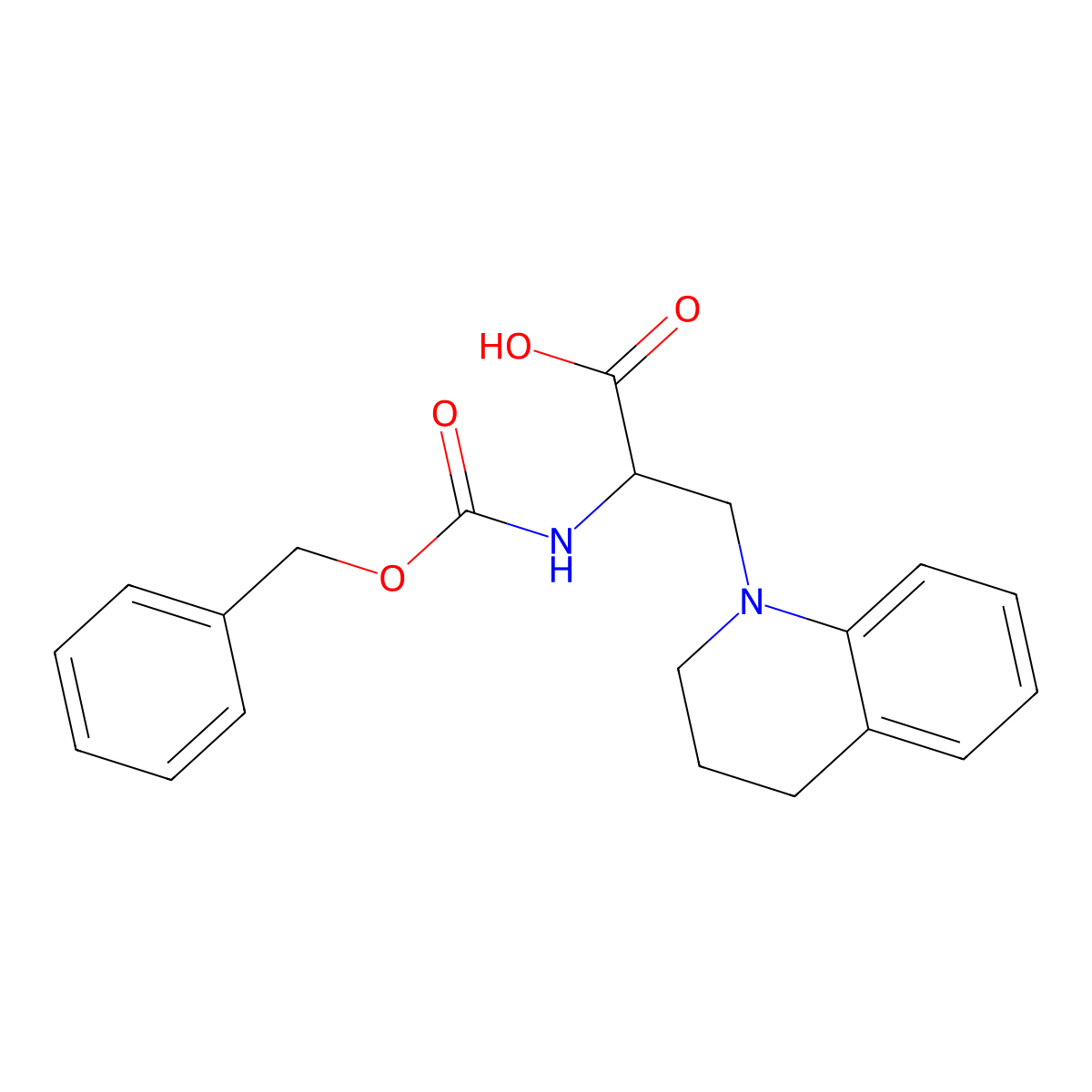 2-{[(Benzyloxy)carbonyl]amino}-3-(1,2,3,4-tetrahydroquinolin-1-yl)propanoic acid molecular structure, CAS 2680545-64-4