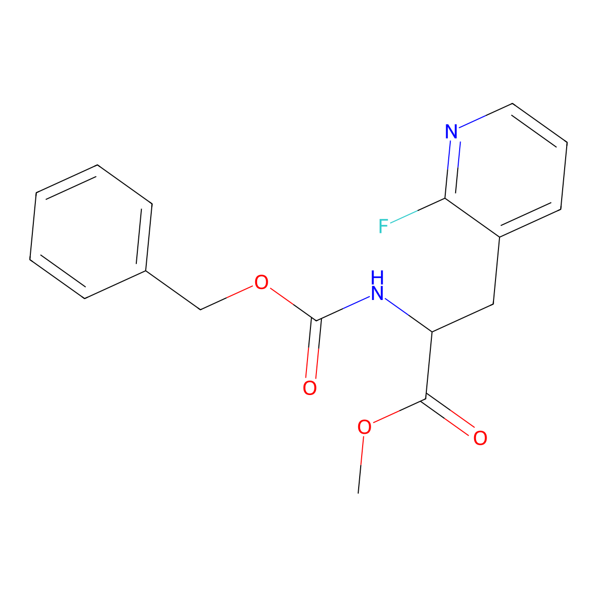 Methyl 2-{[(benzyloxy)carbonyl]amino}-3-(2-fluoropyridin-3-yl)propanoate molecular structure, CAS 2680546-11-4