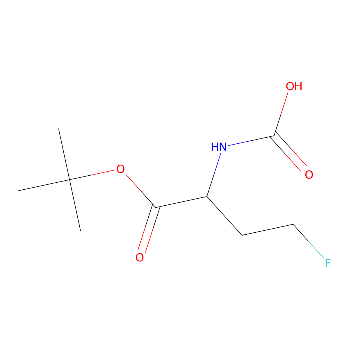 [1-(Tert-butoxy)-4-fluoro-1-oxobutan-2-yl]carbamic acid molecular structure, CAS 2680546-15-8