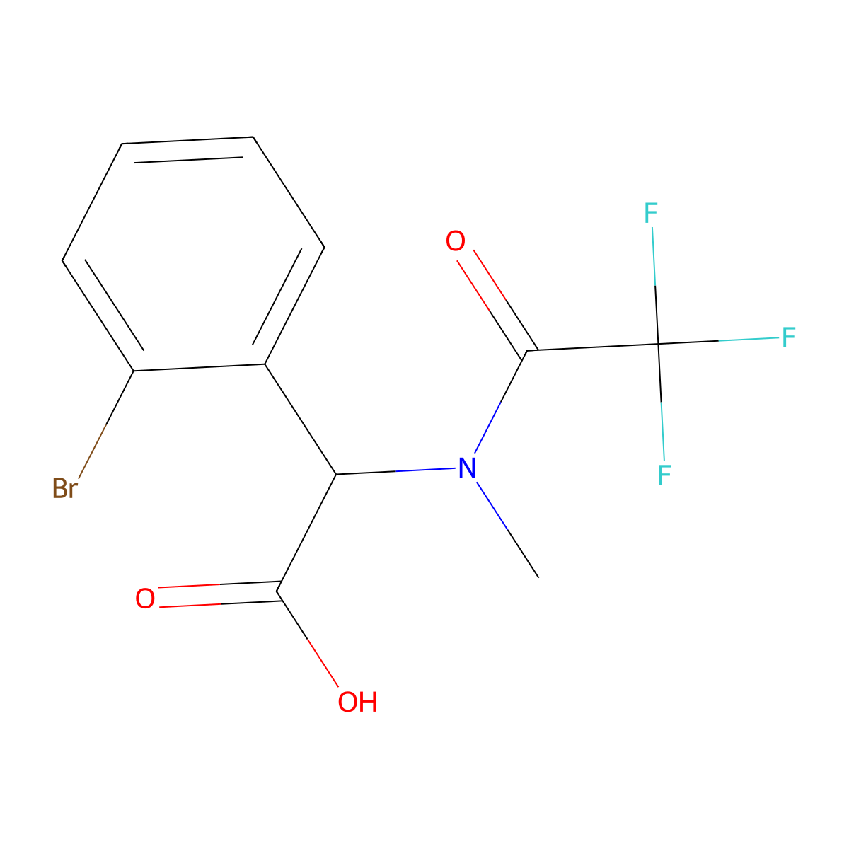 2-(2-bromophenyl)-2-(2,2,2-trifluoro-N-methylacetamido)acetic acid molecular structure, CAS 2680546-18-1
