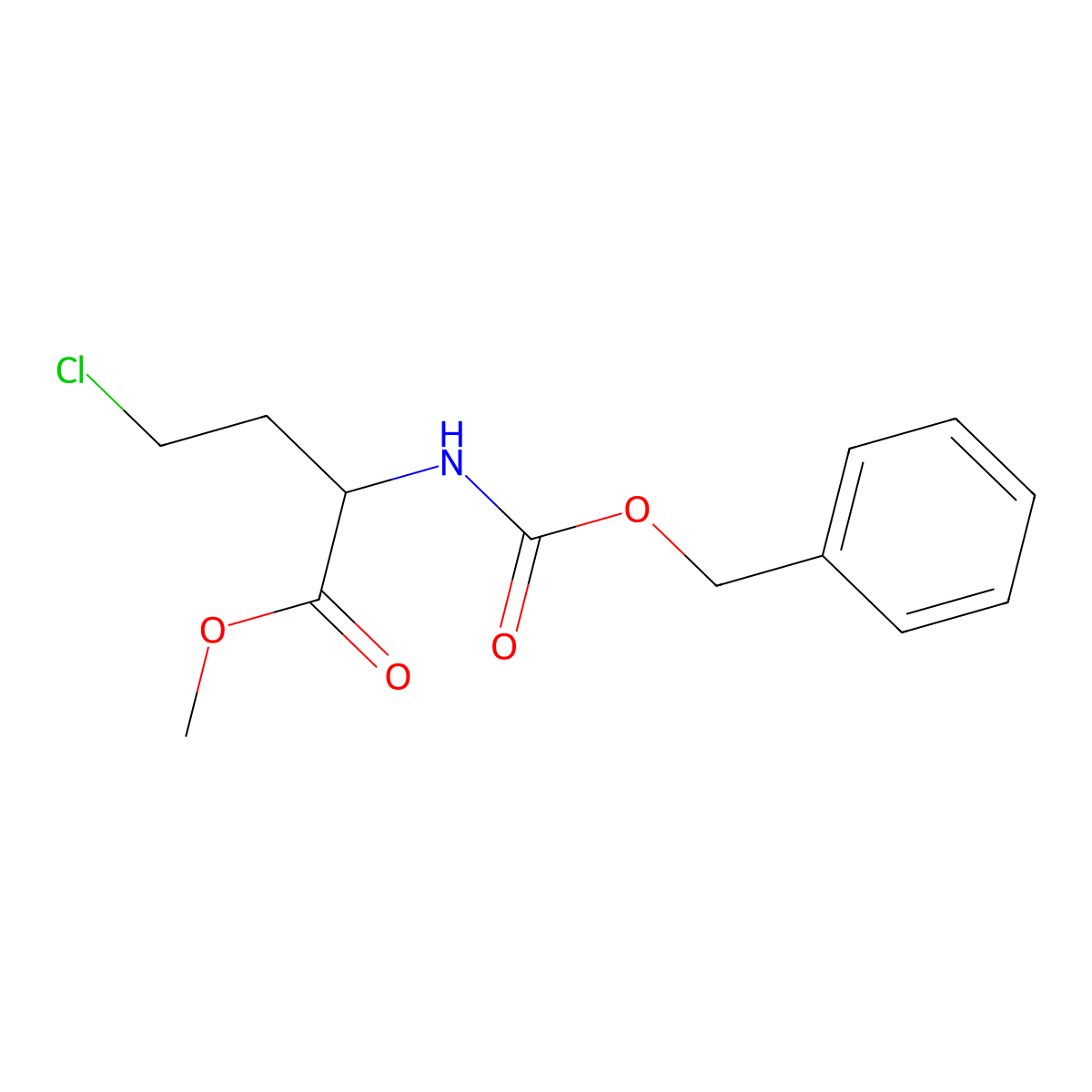 Methyl 2-{[(benzyloxy)carbonyl]amino}-4-chlorobutanoate molecular structure, CAS 2680546-43-2
