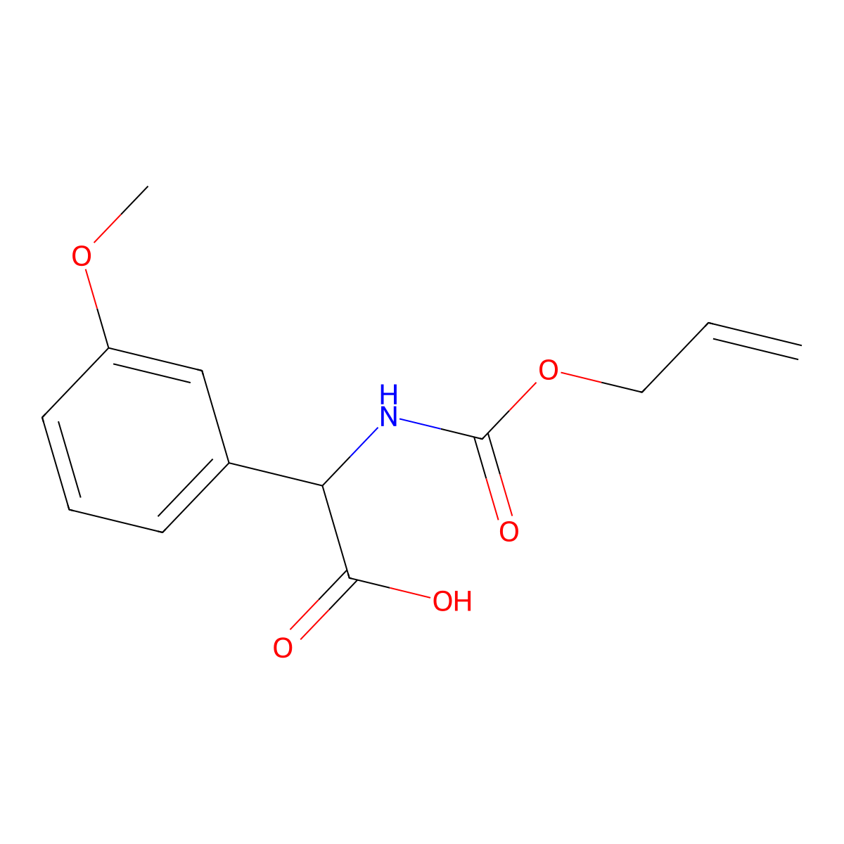 2-(3-Methoxyphenyl)-2-{[(prop-2-en-1-yloxy)carbonyl]amino}acetic acid molecular structure, CAS 2680546-45-4