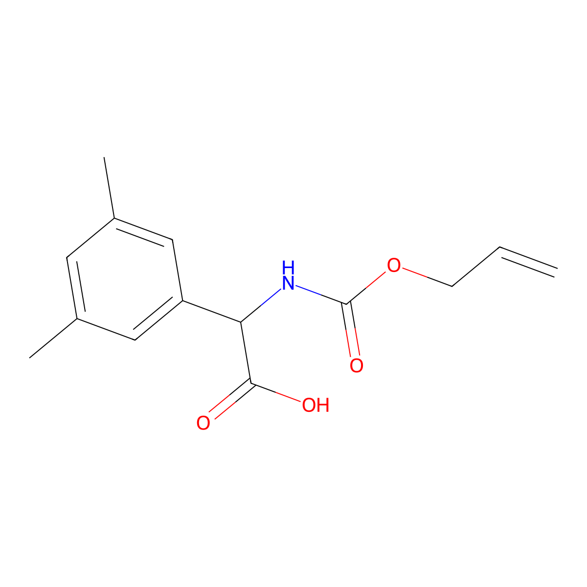 2-(3,5-Dimethylphenyl)-2-{[(prop-2-en-1-yloxy)carbonyl]amino}acetic acid molecular structure, CAS 2680546-46-5