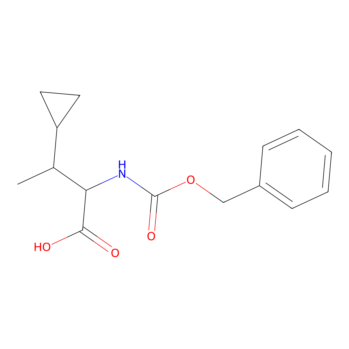 2-{[(Benzyloxy)carbonyl]amino}-3-cyclopropylbutanoic acid molecular structure, CAS 2680546-56-7
