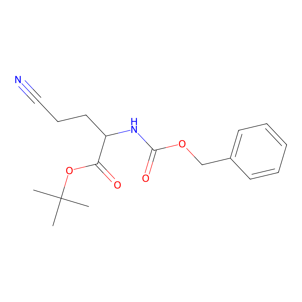 Tert-butyl 2-{[(benzyloxy)carbonyl]amino}-4-cyanobutanoate molecular structure, CAS 2680548-68-7