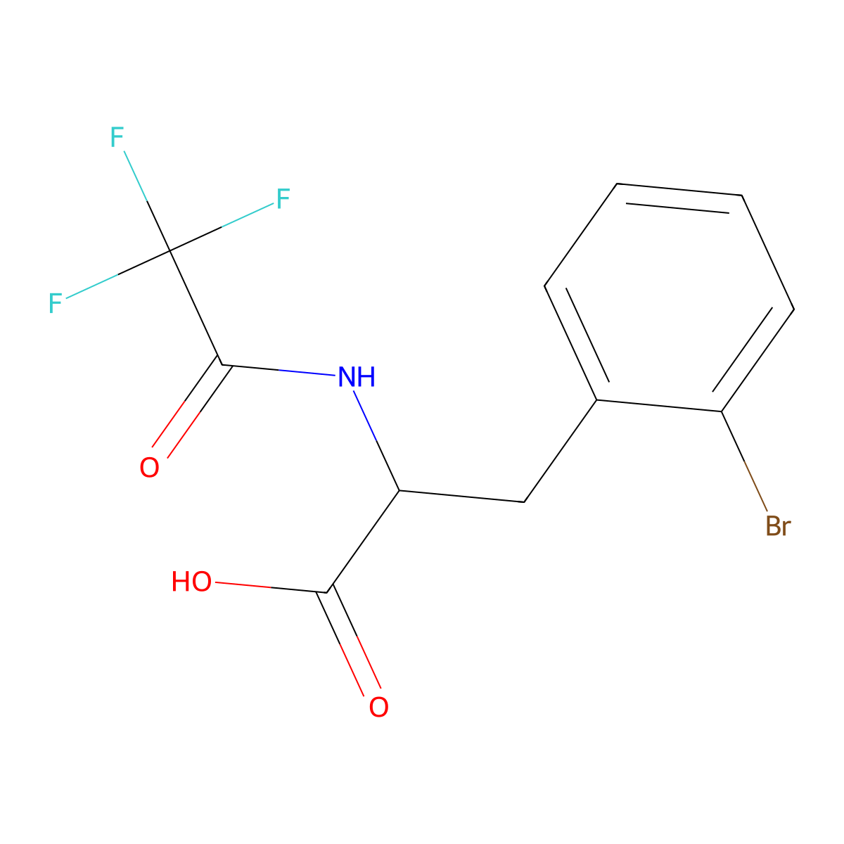 3-(2-Bromophenyl)-2-(2,2,2-trifluoroacetamido)propanoic acid molecular structure, CAS 2680549-13-5