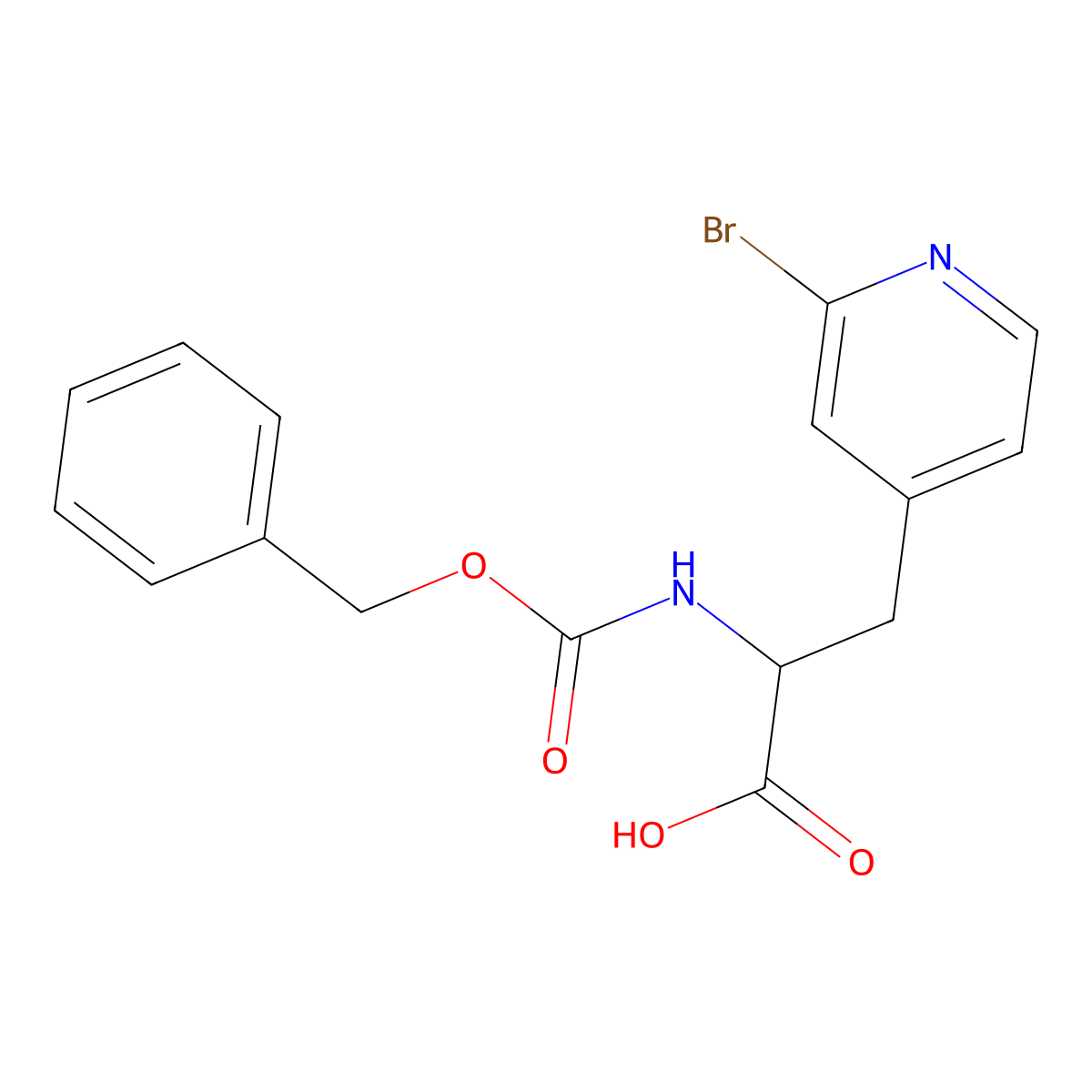 2-{[(Benzyloxy)carbonyl]amino}-3-(2-bromopyridin-4-yl)propanoic acid molecular structure, CAS 2680549-37-3