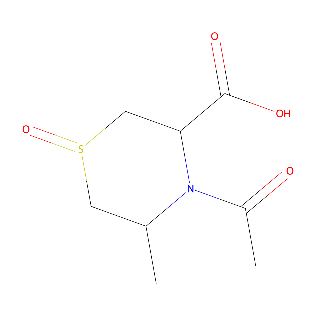 4-Acetyl-5-methyl-1-oxo-1lambda4-thiomorpholine-3-carboxylic acid molecular structure, CAS 2680549-61-3