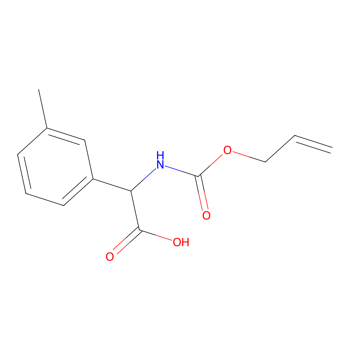 2-(3-Methylphenyl)-2-{[(prop-2-en-1-yloxy)carbonyl]amino}acetic acid molecular structure, CAS 2680549-73-7