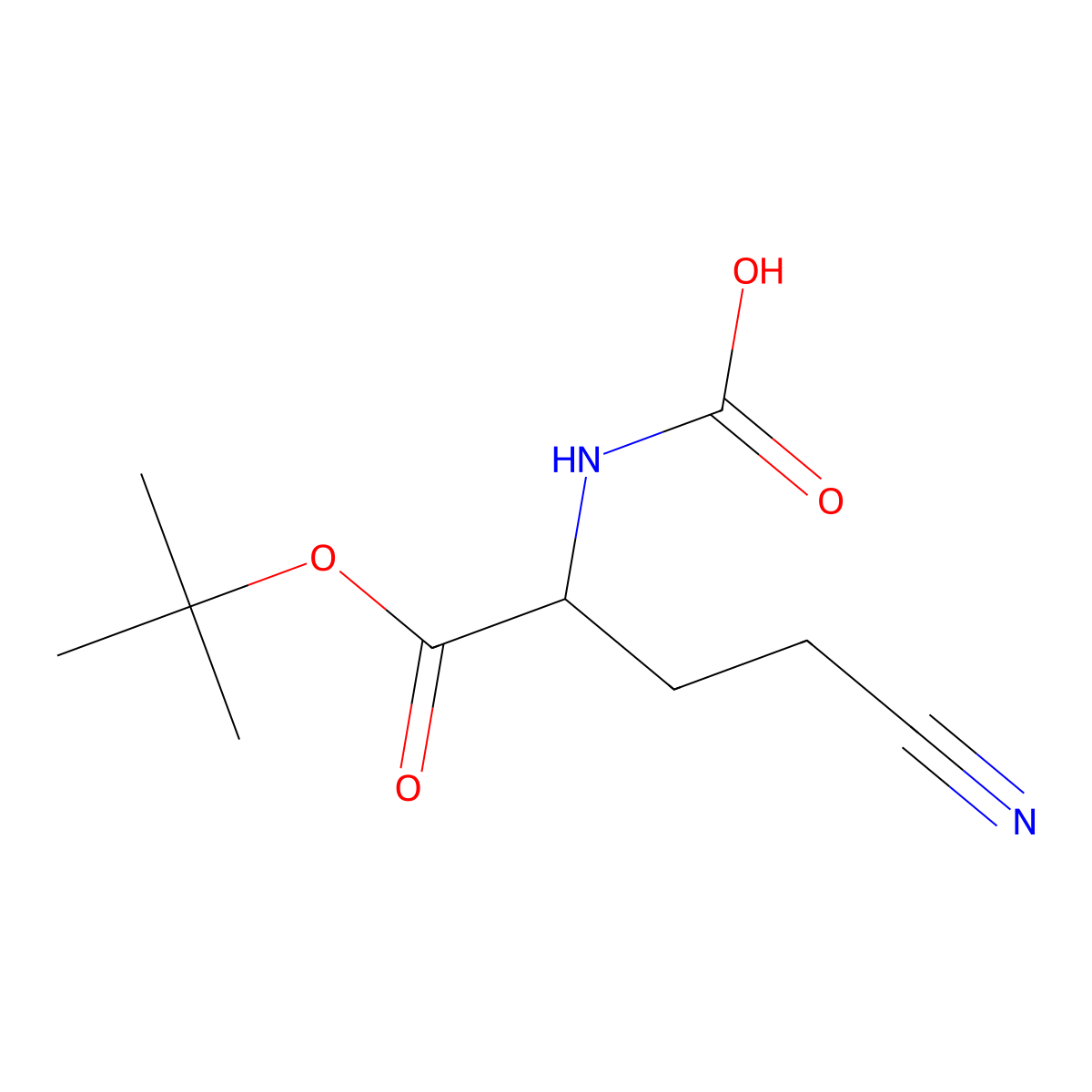[1-(Tert-butoxy)-4-cyano-1-oxobutan-2-yl]carbamic acid molecular structure, CAS 2680549-79-3