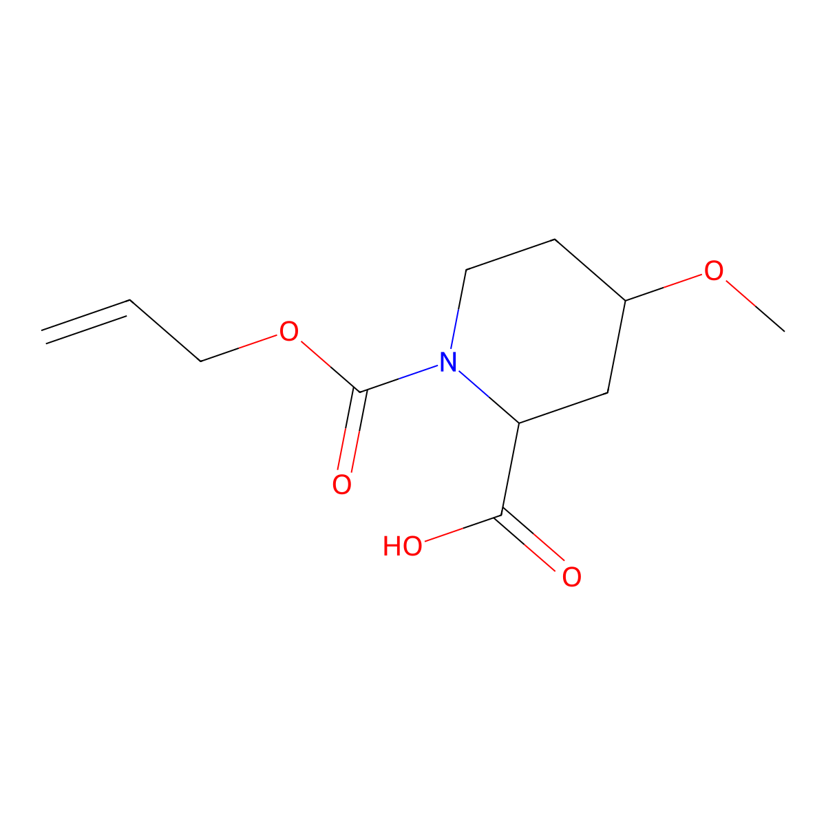 4-Methoxy-1-[(prop-2-en-1-yloxy)carbonyl]piperidine-2-carboxylic acid molecular structure, CAS 2680549-87-3