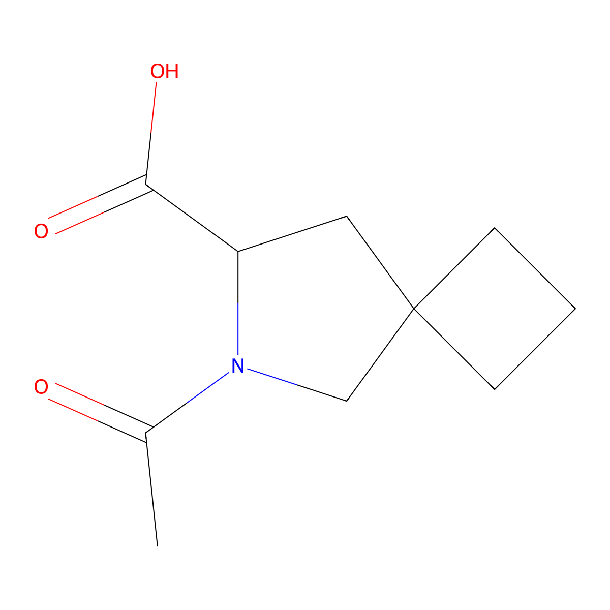 6-Acetyl-6-azaspiro[3.4]octane-7-carboxylic acid molecular structure, CAS 2680549-89-5