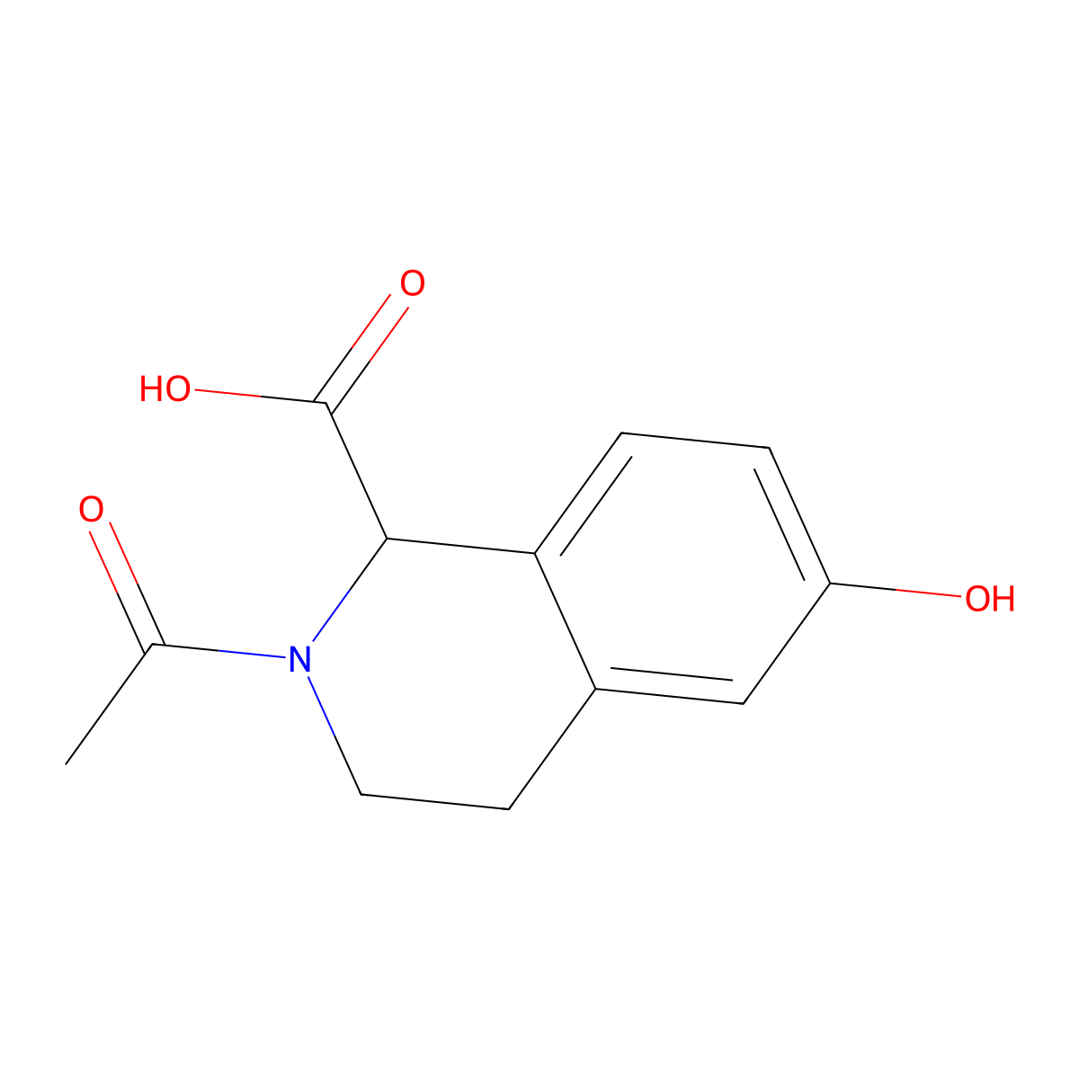2-Acetyl-6-hydroxy-1,2,3,4-tetrahydroisoquinoline-1-carboxylic acid molecular structure, CAS 2680550-13-2