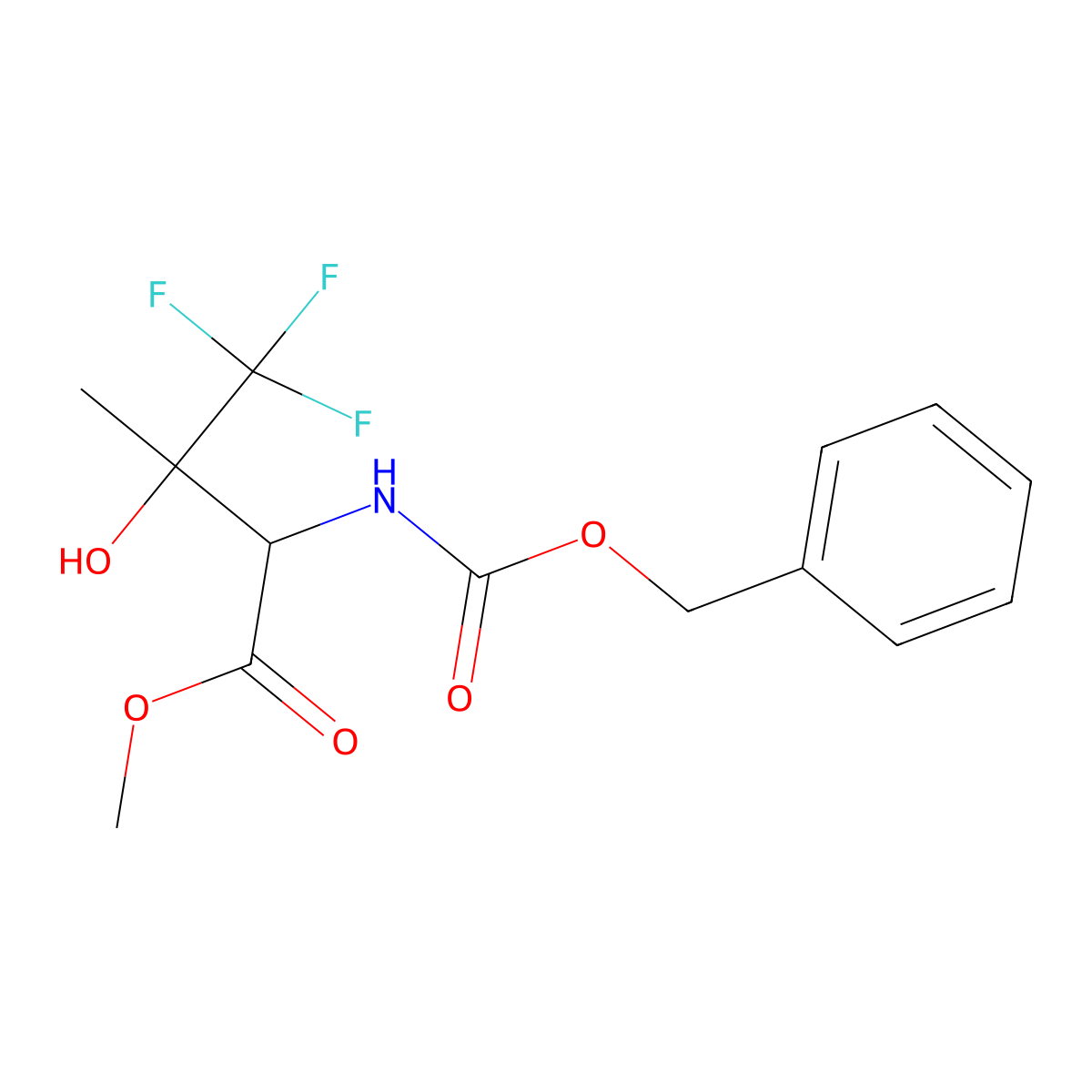 Methyl 2-{[(benzyloxy)carbonyl]amino}-4,4,4-trifluoro-3-hydroxy-3-methylbutanoate molecular structure, CAS 2680550-19-8