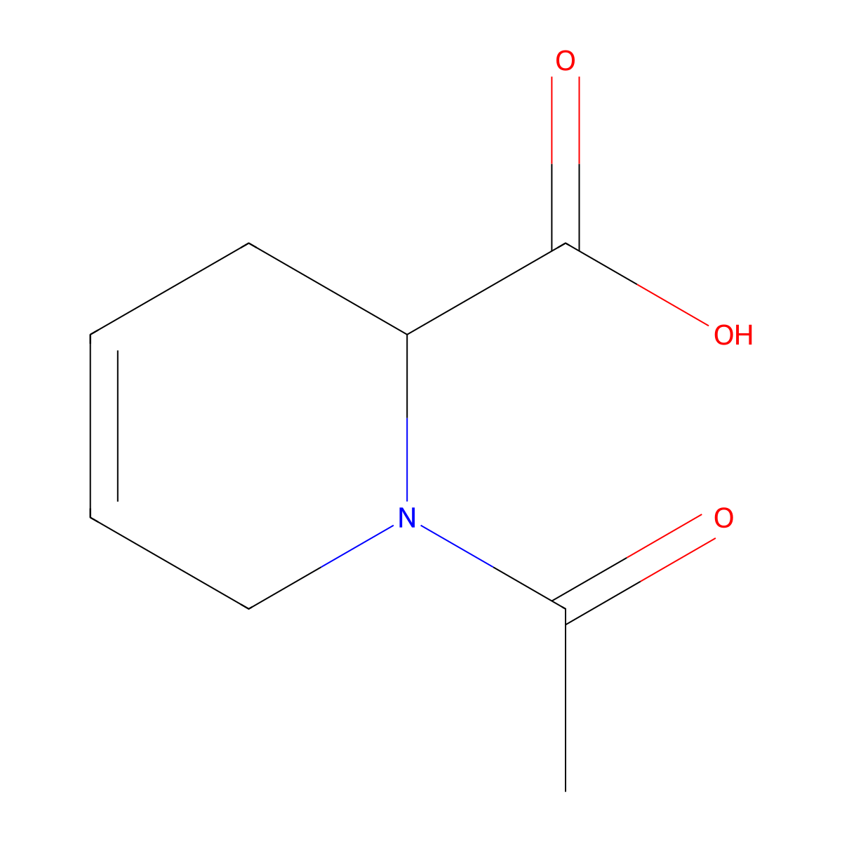 1-Acetyl-1,2,3,6-tetrahydropyridine-2-carboxylic acid molecular structure, CAS 2680550-32-5