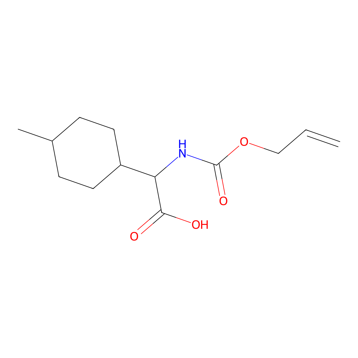 2-(4-Methylcyclohexyl)-2-{[(prop-2-en-1-yloxy)carbonyl]amino}acetic acid molecular structure, CAS 2680552-52-5