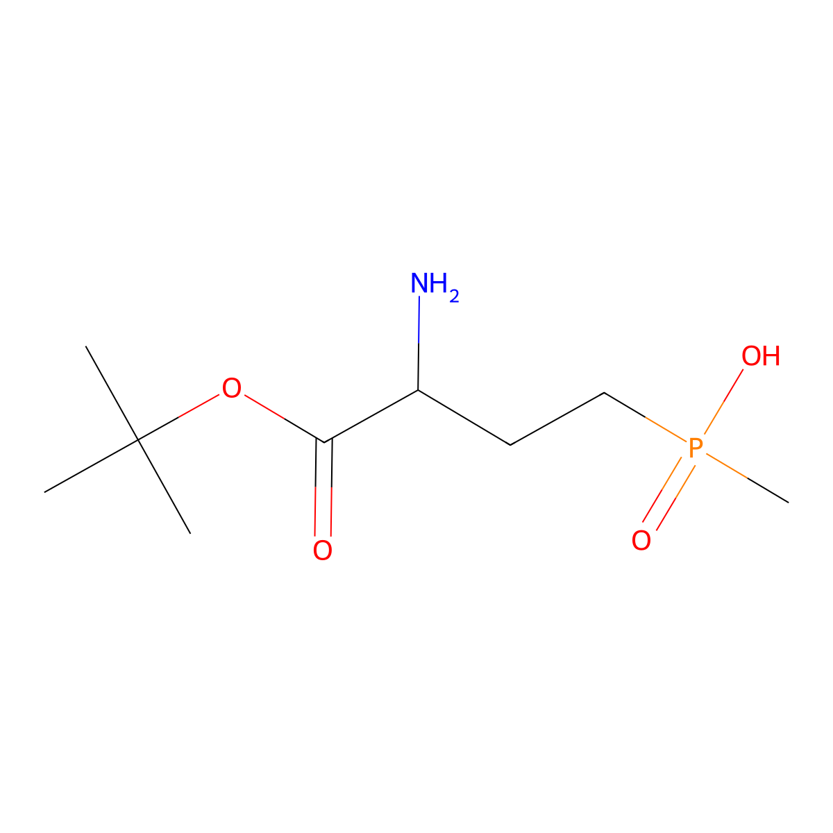 [3-Amino-4-(tert-butoxy)-4-oxobutyl](methyl)phosphinic acid molecular structure, CAS 2680552-63-8