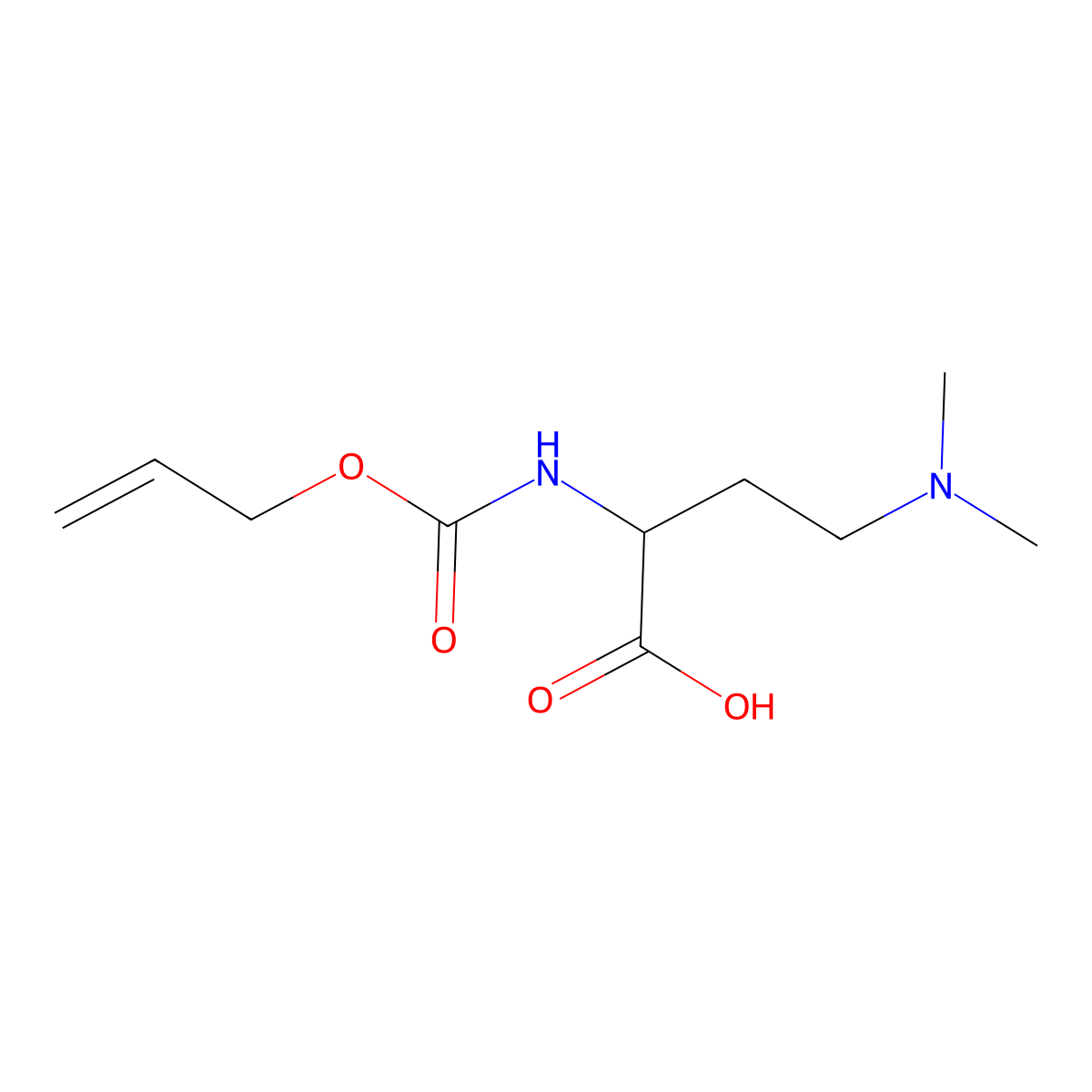 4-(Dimethylamino)-2-{[(prop-2-en-1-yloxy)carbonyl]amino}butanoic acid molecular structure, CAS 2680552-89-8