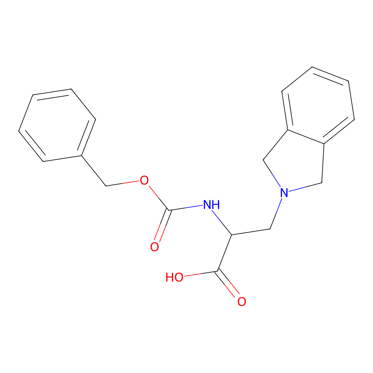 2-{[(benzyloxy)carbonyl]amino}-3-(2,3-dihydro-1H-isoindol-2-yl)propanoic acid molecular structure, CAS 2680553-00-6