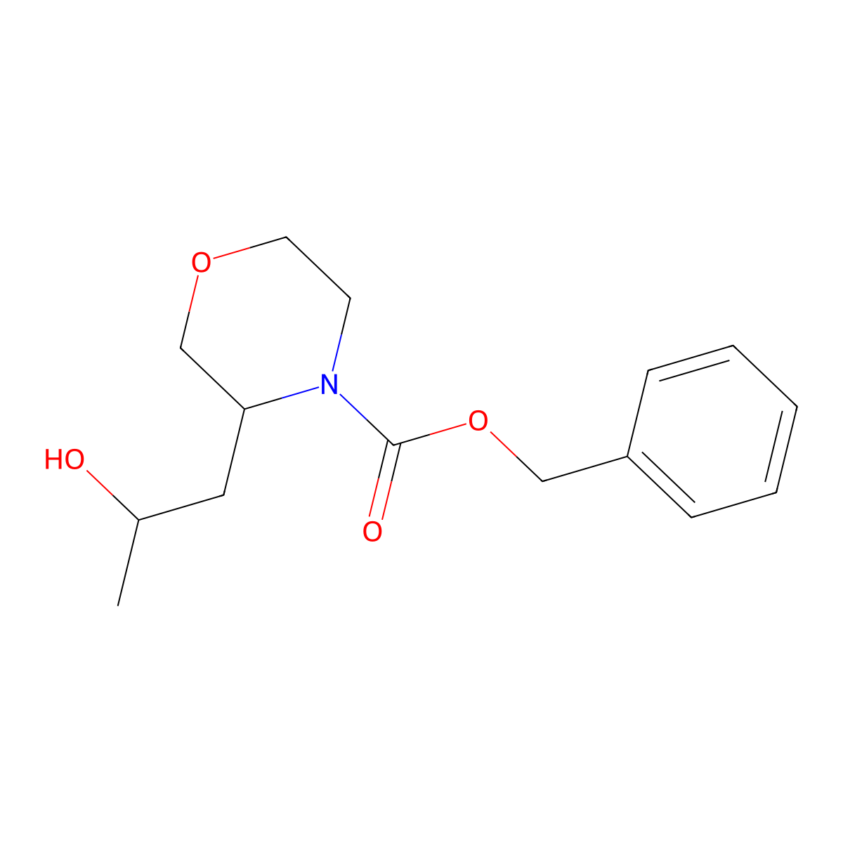 Benzyl 3-(2-hydroxypropyl)morpholine-4-carboxylate molecular structure, CAS 2680553-06-2