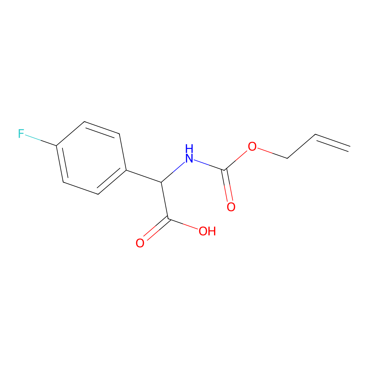 2-(4-Fluorophenyl)-2-{[(prop-2-en-1-yloxy)carbonyl]amino}acetic acid molecular structure, CAS 2680553-09-5