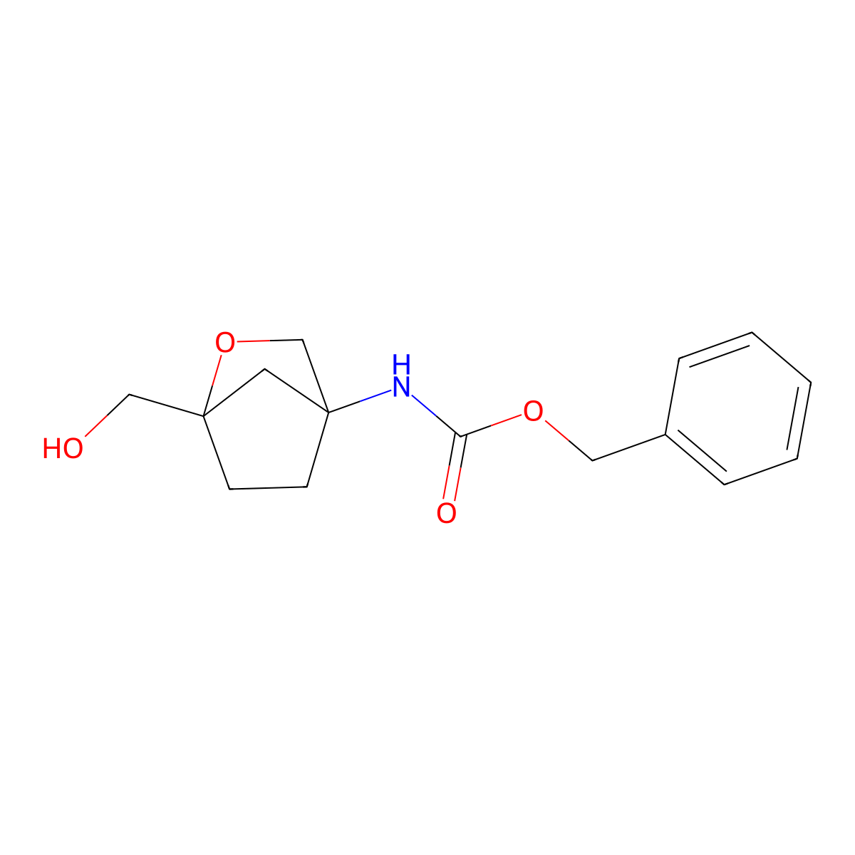 benzyl N-[1-(hydroxymethyl)-2-oxabicyclo[2.2.1]heptan-4-yl]carbamate molecular structure, CAS 2680553-45-9