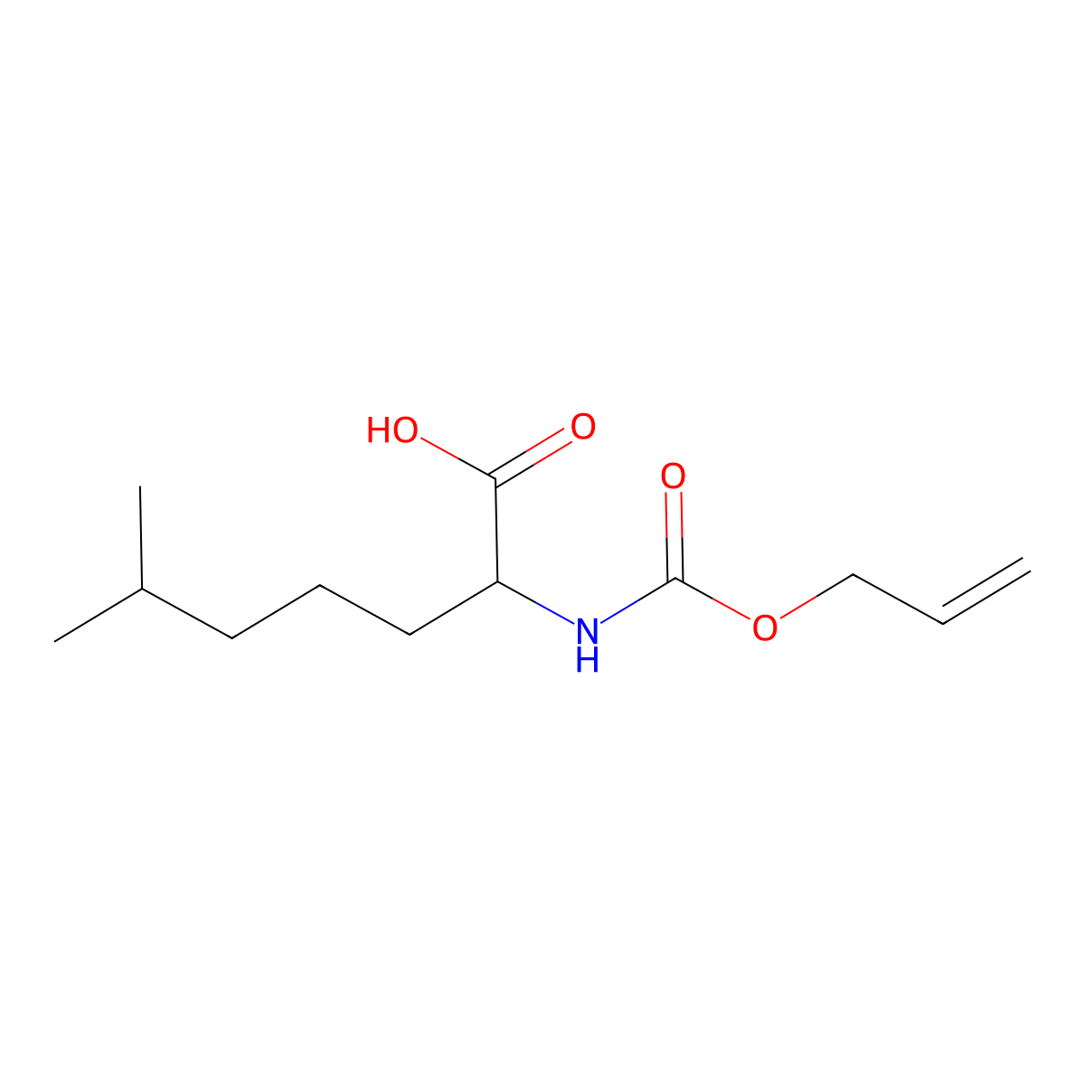 6-Methyl-2-{[(prop-2-en-1-yloxy)carbonyl]amino}heptanoic acid molecular structure, CAS 2680553-51-7