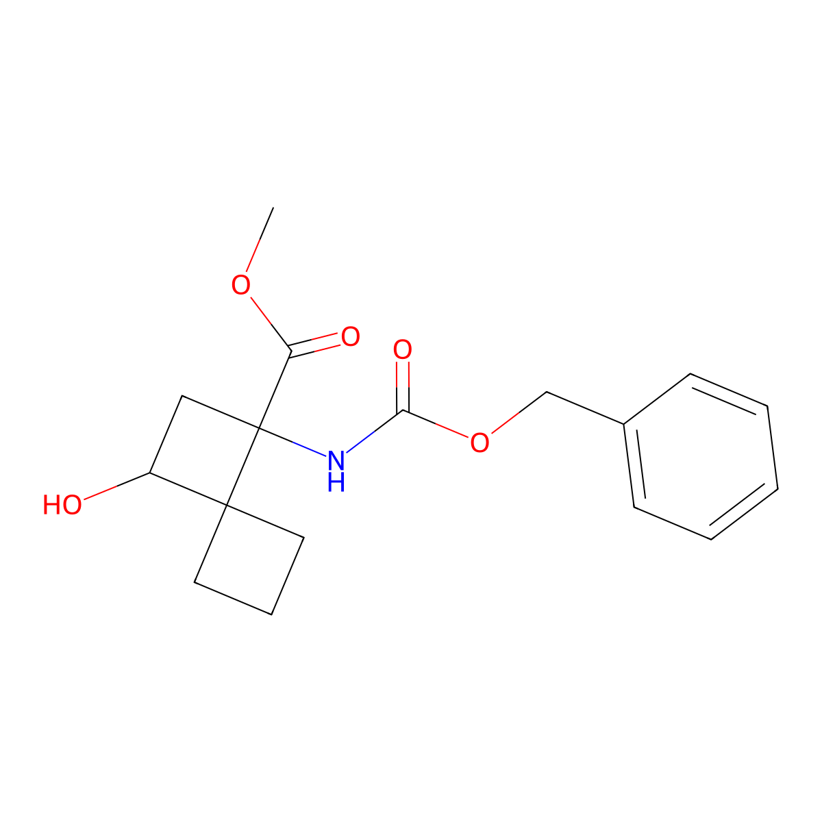 Methyl 1-{[(benzyloxy)carbonyl]amino}-3-hydroxyspiro[3.3]heptane-1-carboxylate molecular structure, CAS 2680553-88-0