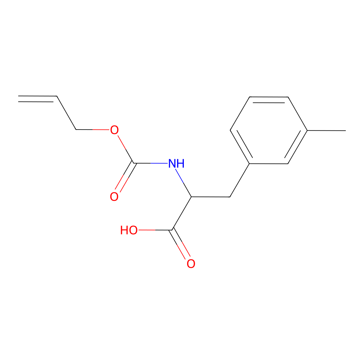 3-(3-Methylphenyl)-2-{[(prop-2-en-1-yloxy)carbonyl]amino}propanoic acid molecular structure, CAS 2680553-90-4