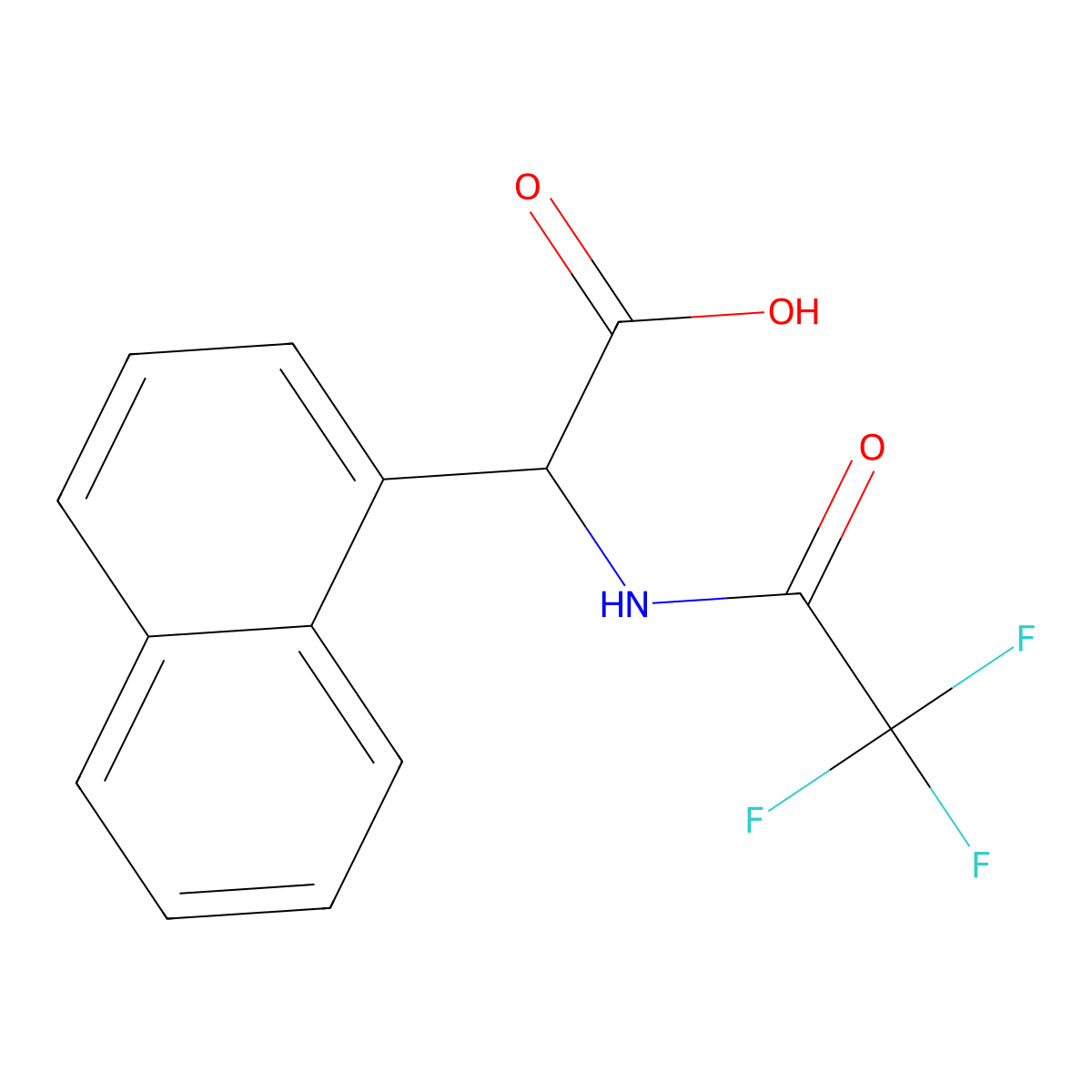 2-(Naphthalen-1-yl)-2-(2,2,2-trifluoroacetamido)acetic acid molecular structure, CAS 2680560-28-3