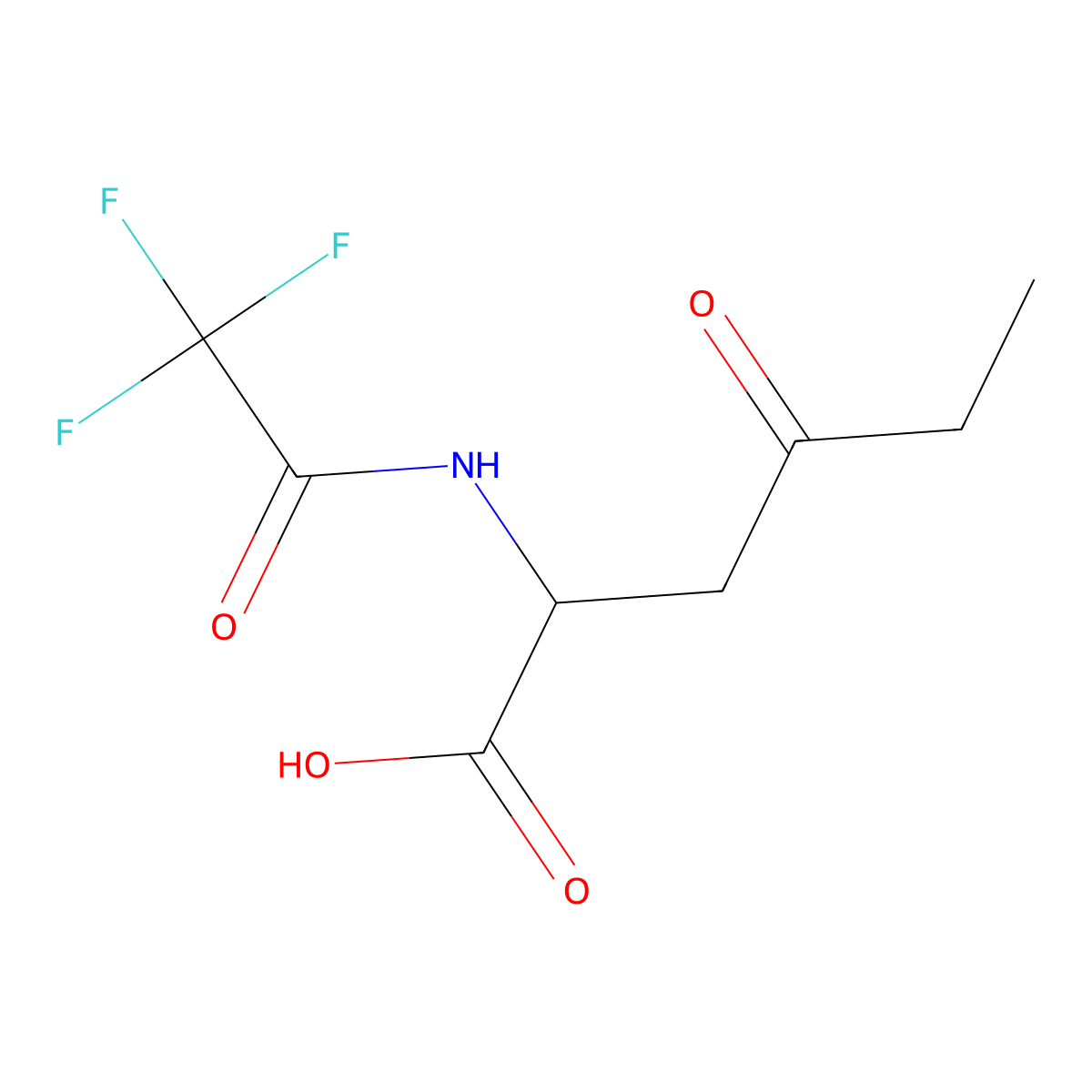 4-Oxo-2-(trifluoroacetamido)hexanoic acid molecular structure, CAS 2680560-32-9