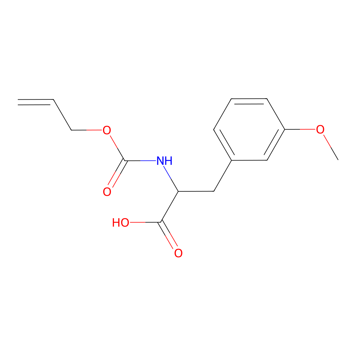3-(3-Methoxyphenyl)-2-{[(prop-2-en-1-yloxy)carbonyl]amino}propanoic acid molecular structure, CAS 2680560-38-5