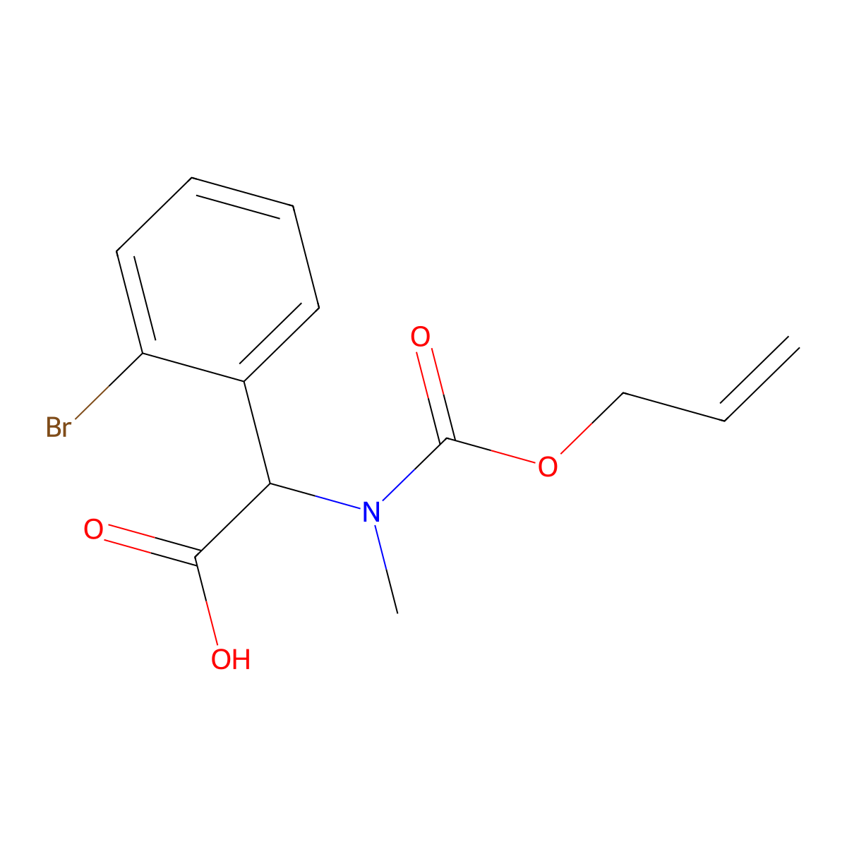 2-(2-Bromophenyl)-2-{methyl[(prop-2-en-1-yloxy)carbonyl]amino}acetic acid molecular structure, CAS 2680560-59-0