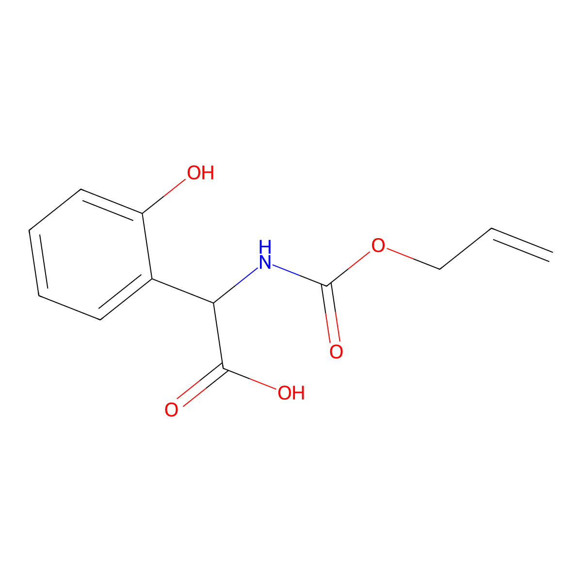 2-(2-Hydroxyphenyl)-2-{[(prop-2-en-1-yloxy)carbonyl]amino}acetic acid molecular structure, CAS 2680560-93-2