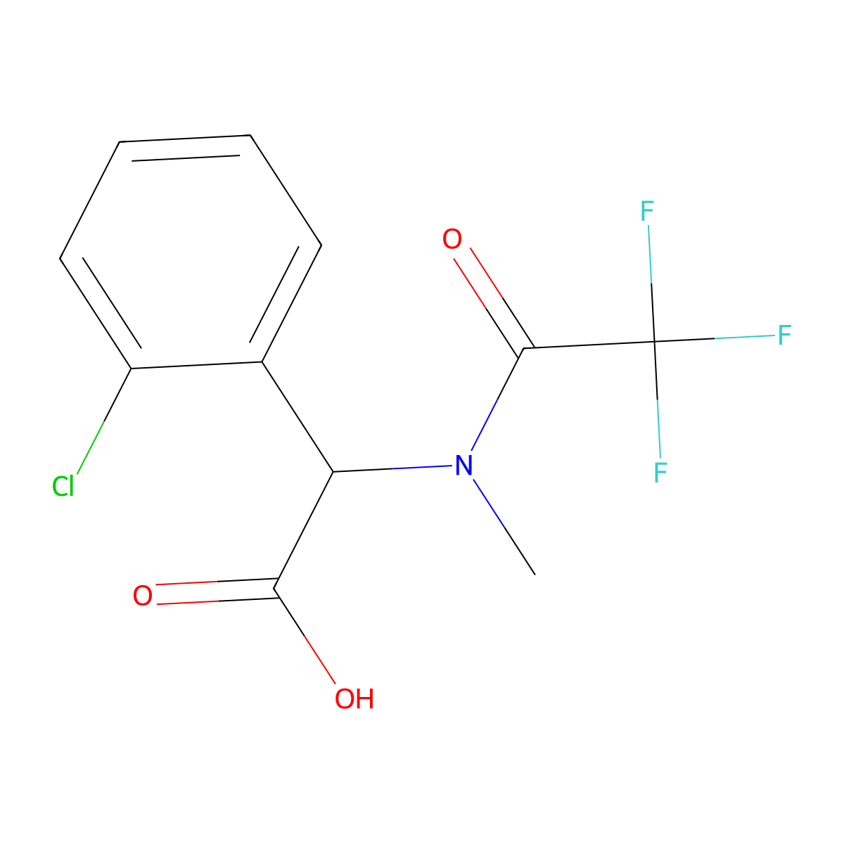 2-(2-chlorophenyl)-2-(2,2,2-trifluoro-N-methylacetamido)acetic acid molecular structure, CAS 2680560-96-5