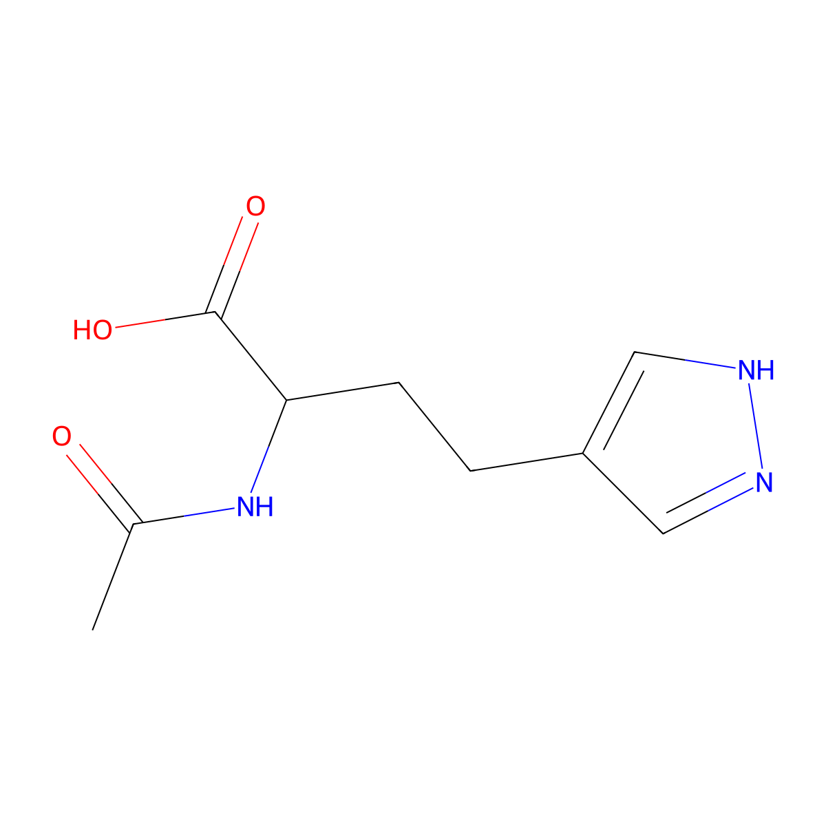2-acetamido-4-(1H-pyrazol-4-yl)butanoic acid molecular structure, CAS 2680561-28-6
